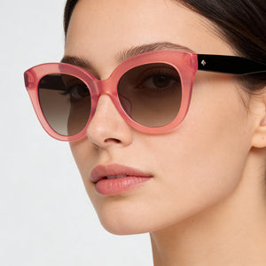 Kate Spade New York Seasonal Square Sunglasses Women — side view, Non-Polarized Brown lens