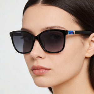 Kate Spade New York Tabitha/S Square Sunglasses Women — side view, Non-Polarized Dark Grey Shaded lens