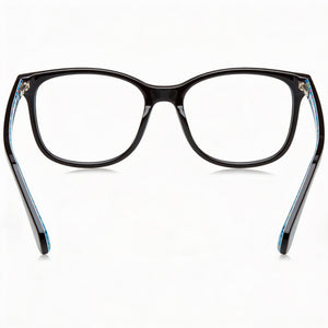 Kate Spade New York Talynn Square Eyeglasses Unisex — side view, Black Plastic temples