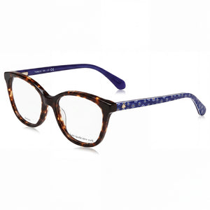 Kate Spade New York Tamalyn Havana Square Eyeglasses Unisex, Plastic frame