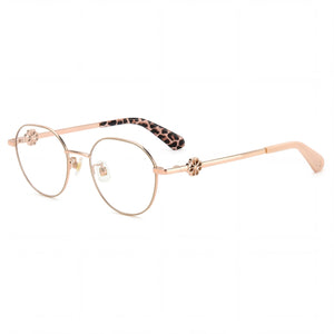 Kate Spade New York Trinity/f Gold Round Eyeglasses for Women, Titanium frame