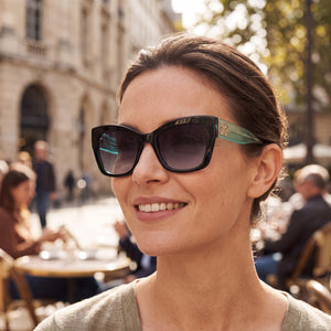 Kate Spade New York Valeria/S Black Sunglasses Women — outdoor wear, Dark Grey Shaded Non-Polarized lens