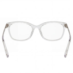 Kate Spade New York Vicenza Rectangle Eyeglasses Unisex — side view, Clear Acetate temples