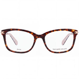 Kate Spade New York Vicenza Rectangle Eyeglasses for Women — front view, Acetate