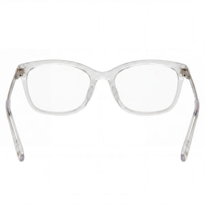 Kate Spade New York Vicenza Rectangle Eyeglasses Unisex — side view, Transparent Acetate temples