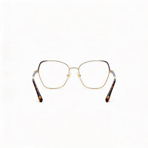 Kate Spade New York Zeena/g Cat Eye Eyeglasses Women — side view, Gold Acetate temples