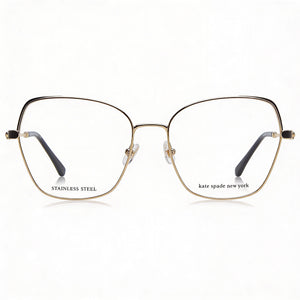 Kate Spade New York Zeena/G Square Eyeglasses for Women — front view, Stainless Steel