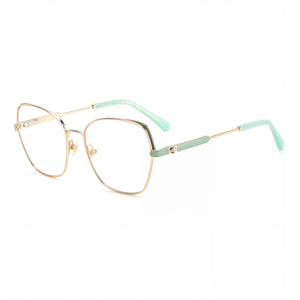 Kate Spade New York Zeena/G Gold Square Eyeglasses for Women, Metal frame
