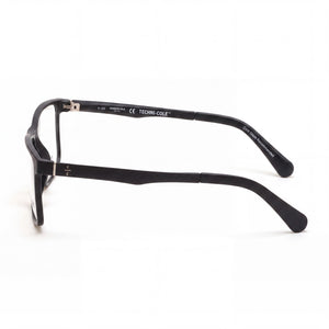 Kenneth Cole KC 0318 002 Rectangle Eyeglasses Men — side view, Black Injected temples
