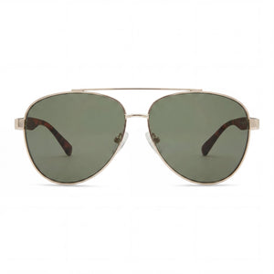 Kenneth Cole KC1394-5932N Aviator Sunglasses for Men — front view, Golden frame