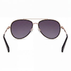 Kenneth Cole KC5832B Aviator Sunglasses Women — side view, Smoke lens