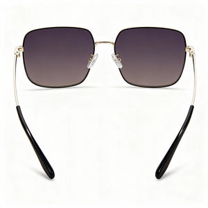 Kenneth Cole KC6032B Square Sunglasses for Women — front view, Metal frame