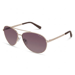 Kenneth Cole Kc6333g Gold Aviator Sunglasses for Women, Brown Mirror lens