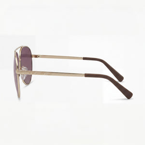 Kenneth Cole Kc6333g Aviator Sunglasses Women — side view, Non-Polarized Brown Mirror lens