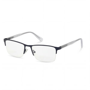 Kenneth Cole REACTION Rn50004 Matte Blue Rectangle Eyeglasses Unisex, Black frame