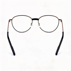 Kenzo KZ50013U Round Eyeglasses Men — side view, Gold temples