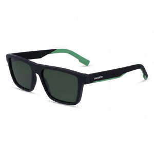 Lacoste Black Square Sunglasses for Men, Green lens