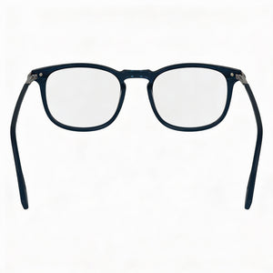 Lacoste Square Eyeglasses Men — side view, Blue Acetate temples