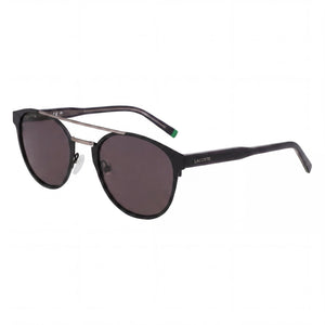 Lacoste Casual Black Round Sunglasses Unisex, Matte Black lens
