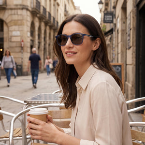 Lacoste Casual Blue Sunglasses Unisex — lifestyle wear, holiday photos and sightseeing
