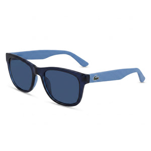 Lacoste Classic Blue Rectangle Sunglasses for Women, Blue lens