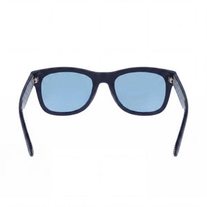Lacoste Classic Rectangle Sunglasses Unisex — side view, Non-Polarized Blue lens