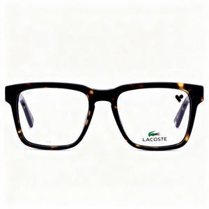Lacoste L2932 Dark Havana Square Eyeglasses Unisex, Acetate 53mm — view 2