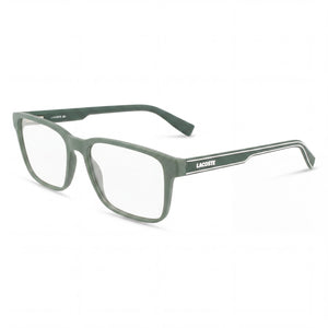 Lacoste Green Rectangle Eyeglasses for Men, Injected frame