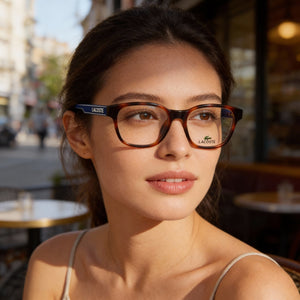 Lacoste Havana Eyeglasses Unisex — lifestyle wear, office and reading