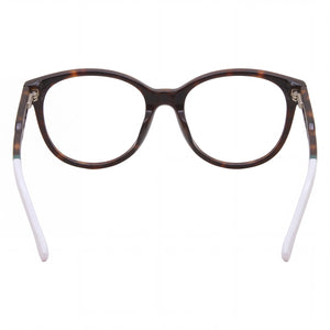 Lacoste Round Eyeglasses Unisex — side view, Havana Plastic temples
