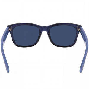 Lacoste L-734-S 424 Rectangle Sunglasses Women — side view, Non-Polarized Blue lens