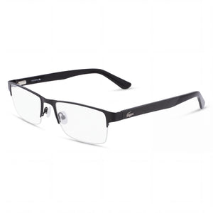 Lacoste L2237 Matte Black Rectangle Eyeglasses Unisex, Acetate frame