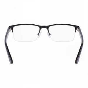 Lacoste L2237 Rectangle Eyeglasses Unisex — side view, Matte Black Acetate temples
