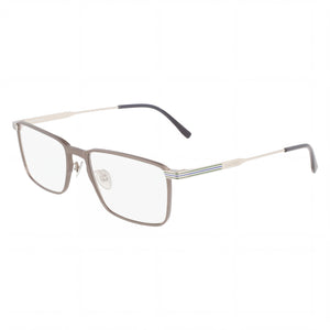 Lacoste L2285E N Silver Rectangle Eyeglasses for Men, Not specified frame