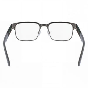 Lacoste L2290 Rectangle Eyeglasses Unisex — side view, Green Metal temples