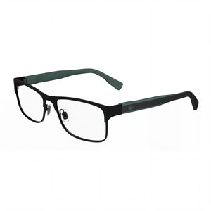 Lacoste L2294 N Matte Black Rectangle Eyeglasses for Men, Metal frame