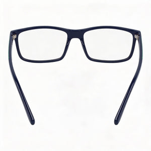 Lacoste L2858 Rectangle Eyeglasses Unisex — side view, Blue temples