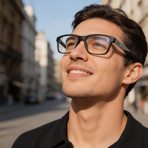 Lacoste L2862 Rectangle Eyeglasses for Men — interior view, Polycarbonate demo lenses