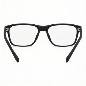 Lacoste L2862 Rectangle Eyeglasses Men — side view, Black Plastic temples