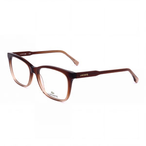Lacoste L2870 44629 Brown Gradient Rectangle Eyeglasses for Unisex, Plastic frame