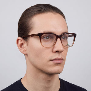 Lacoste L2870 44629 Rectangle Eyeglasses for Unisex — interior view, Polycarbonate demo lenses