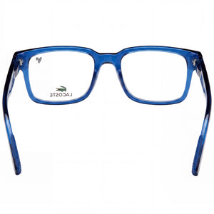 Lacoste L2928 Rectangle Eyeglasses Unisex — side view, Blue temples