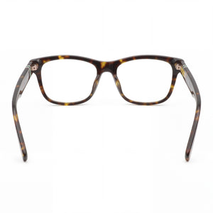 Lacoste L2933 Rectangle Eyeglasses Women — side view, Havana Acetate temples
