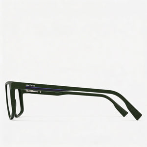 Lacoste L2959 Rectangle Eyeglasses Men — side view, Green temples 145mm