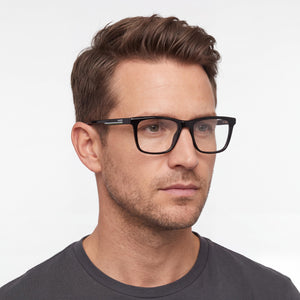 Lacoste L2960 N Rectangle Eyeglasses for Men — interior view, Plastic demo lenses
