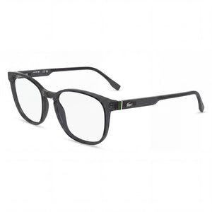 Lacoste L2975 N Transparent Grey Square Eyeglasses for Men, Plastic frame