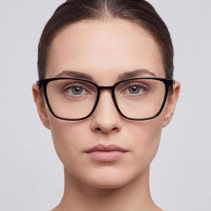Lacoste L2984 N Square Eyeglasses for Women — interior view, Plastic demo lenses