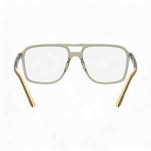 Lacoste L2991 Rectangle Eyeglasses Unisex — side view, Gray Acetate temples