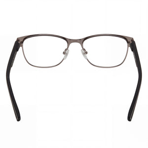 Lacoste L3112 Rectangle Eyeglasses Men — side view, Black Metal temples