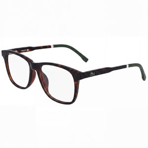 Lacoste L3635 Havana Rectangle Eyeglasses for Men, Plastic frame